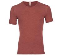 Herren Wolle Seide kurzarm Shirt kupfer-braun 54/56