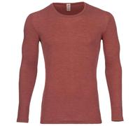 Herren Wolle Seide Langarmshirt kupfer-braun 46/48