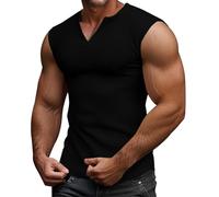 Herren Workout Tank Top Muscle Gym Cut Off Strand Ärmelloses T-Shirt Tops Aschelshirt Sportlich Tee Sport Tank Top Fitness Ärmellos Muskelshirt Unterhemd Männer Basic Shirts Mehrfarbig