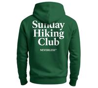 Herren Zip Hoodie mit Backprint - Sunday Hiking Club - Sunday Hiking Club bottle-green relaxed-fit S