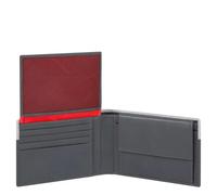 Herrenbrieftasche aus Leder mit Klapp-Ausweisfenster, Münz- und Kreditkartenfächern und RFID-Blocker Urban Grau - Farb-Varianten: Grigio