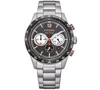 Citizen Eco-Drive Herrenuhr Edelstahl, Schwarz, 39.9 mm, CA4714-55E | Analog Chronograph, Kristallglas, 10 bar Wasserdicht, 270 Tage Gangreserve, Stoppuhr: Max. 60 Min, Datum