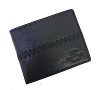 Herrengeldbörse aus echtem Leder, komplett mit Münzfach, Ausweis- und Kreditkartenetui, Geschenkbox, Marke Enrico Coveri Art. 763-04, Schwarz