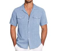 herrenhemd Hemd Herren Hochzeit Kurzarm Hemden männer Herren Hemd Sommer weiße Shirts Herren wandern Herren Stehkragen Hemd Herren Hemd Herren 4XL freizeithemd Herren Kurzarm