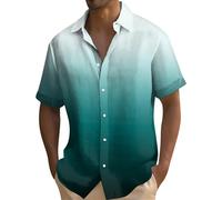 Herrenhemden Kurzarm Hemden Männer Trachtenhemd Herren Button Down Freizeithemd Lässige Lose Fit Beach Shirts T Shirt Langarm