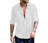 Herrenhemden Langarm Gestreiftes Freizeithemd Button Down Regular Fit Oberteile Lässiges Baumwollhemd Langarm Gestreiftes Hemd Gestreiftes Hemd Gestreiftes hemd Herren Fit Hemd Business Slim Fit Hemd