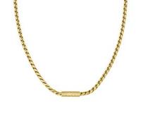 BOSS Jewelry Gliederhalskette und Gliederarmband für Herren Kollektion DORAN aus Edelstahl mit einer Gravierten Plakette