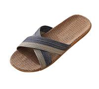 Herrenmode Anti-rutsch Leinen Home Indoor Toe Flache Schuhe Strand Hausschuhe Herren Anti-rutsch-leinen Hause Sommer Offene Zehe Wohnungen Beach Sandalen Herren Damen Leicht