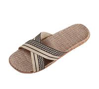 Herrenmode Anti-rutsch Leinen Home Indoor Toe Flache Schuhe Strand Hausschuhe Herren Anti-rutsch-leinen Hause Sommer Offene Zehe Wohnungen Beach Sandalen Herren Damen Leicht