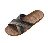 Herrenmode Anti-rutsch Leinen Home Indoor Toe Flache Schuhe Strand Hausschuhe Herren Anti-rutsch-leinen Hause Sommer Offene Zehe Wohnungen Beach Sandalen Herren Damen Leicht