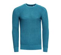 Strickpullover RUSTY NEAL, Herren, Gr. XXL, blau (petrol), 50% Baumwolle, 50% Polyacryl, unifarben, casual, normal, Rundhals, Langarm, Pullover, in sportlichem Design (33824517-XXL) petrol