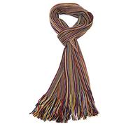 Herrenschal aus Feiner Merino-Wolle - Gestreifter Winterschal für Männer | Extra Feine Merino-Wolle, Weich und Warm, Ideal als Wintergeschenk für Männer, Klassisches Streifenmuster
