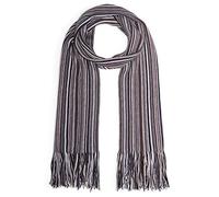 Herrenschal aus Feiner Merino-Wolle - Gestreifter Winterschal für Männer | Extra Feine Merino-Wolle, Weich und Warm, Ideal als Wintergeschenk für Männer, Klassisches Streifenmuster