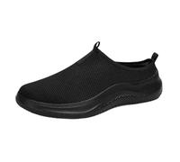 Herrenschuhe Sneaker, Trekking Schuhe Herren, Atmungsaktive Sneaker leichte Slip-On-Loafer lässige Sportschuhe zum Gehen Laufen Fitnessstudio Yoga Strand Sommer Frühling Outdoor-Aktivitäten (Black 42)