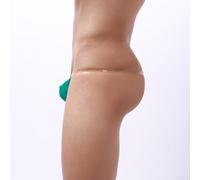 Herrenslip Transparent Pouch Design Slip Herren Niedriger Bund Sport Basic Mikrofaser Optik Taille 64-97cm(Green XL)