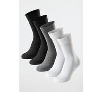 Schiesser Herren Socken Bluebird – 5er-Pack, Baumwoll-Mix, Stay Fresh, Schwarz/Grau/Weiß 39-42