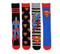 Herrensocken, offizielles Lizenzprodukt, Superman-Socken, stilvoll, langlebig, weich, bequem für den täglichen Gebrauch, leicht, festlich, lustig, Knöchelsocken, Superheld, perfekt zum Spielen, 4