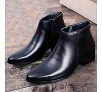 Herrenstiefel, spitze Zehenkappe High-Top Kunstleder Schuhe, modische Multifunktions-Knöchelstiefel, Stiefel, modische Chelsea Boots