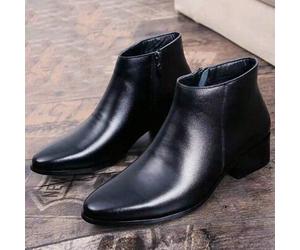 Herrenstiefel, spitze Zehenkappe High-Top Kunstleder Schuhe, modische Multifunktions-Knöchelstiefel, Stiefel, modische Chelsea Boots