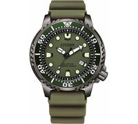 Citizen Herren Eco-Drive Solar Armband-Uhr aus Edelstahl mit Kautschuk Band - Promaster Metropolitan Adventurer Dive - BN0157-11X