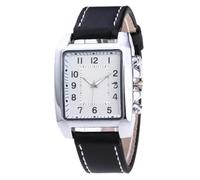 Herrenuhren Braune Schwarz Lederarmband Quarz Uhr Männer mit Wochentag Datum Klassische Elegantes Armbanduhr (Schwarzer Gürtel - Weißer Spiegel)