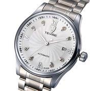 Herrenuhren Herren Mechanische Automatik Skeleton Wasserdicht Wasserdicht Militär Sport Großes Gesicht Großes Zifferblatt Schwarz Silber Gold Weiß Datum Kalender Armbanduhr Edelstahl Uhren für Männer