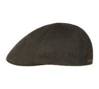 Stetson Herringbone Duck Flatcap Schirmmütze Schiebermütze Herren - mit Schirm, Futter Herbst-Winter - XL (60-61 cm) braun-oliv