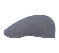 Herringbone Leinen Flatcap by Stetson blau 57 cm