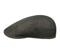 Herringbone Leinen Flatcap by Stetson dunkeloliv 61 cm