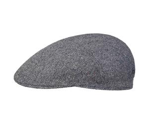 Herringbone UV Silk Driver Flatcap by Stetson dunkelblau 63 cm