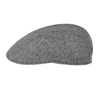 Herringbone UV Silk Driver Flatcap by Stetson schwarz-weiß 59 cm