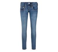 Slim-fit-Jeans HERRLICHER "Pitch Slim Denim Stretch", Damen, Gr. 34, Länge 30, blau (snake blau), Denim/Jeans, Obermaterial: 98% Baumwolle, 2% Elasthan, slim fit, Jeans Slim-fit-Jeans, mit niedriger T