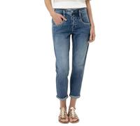 Herrlicher Damen Jeans Shyra 5318 D9648 Cropped Jogg Denim Boyfriend Jeanshose Hohe Leibhöhe (DE/NL/SE/PL, Numerisch, 30, Regular, Regular, Snake Blue 605)