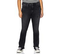 Herrlicher Damen Super G Boot Cropped Denim Black Cashmere Touch Jeans, Wreck 631, 29