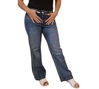 Bootcut-Jeans HERRLICHER "Edna Denim Comfort" Gr. 26, Länge 32, snake blau Damen Jeans (83583461-26) snake blau