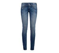 Slim-fit-Jeans HERRLICHER "GILA SLIM ORGANIC DENIM" Gr. 25, Länge 32, blau (blue sea 879) Damen Jeans Röhrenjeans umweltfreundlich dank Kitotex Technology (68079500-25)