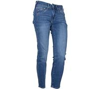 Herrlicher Gina Slim Cropped 7/8 Jeans Stretchjeans Low Waist Denim Damen, Farbe:blau, Hosengrößen:W25, Hosenlänge:L27
