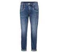 Herrlicher Damen Jeans Shyra 5318 D9648 Cropped Jogg Denim Boyfriend Jeanshose Hohe Leibhöhe (DE/NL/SE/PL, Numerisch, 26, Regular, Regular, Snake Blue 605)
