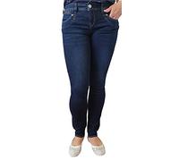 Slim-fit-Jeans HERRLICHER "Piper Slim Reused Denim", Damen, Gr. 26, Länge 32, dull, Denim/Jeans, Obermaterial: 98% Baumwolle, 2% Elasthan, casual, slim fit, Jeans, mit Zierknöpfen an den Gesäßtaschen