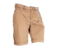 Herrlicher Lovely Shorts Chino Bermuda Kurze Hose Damen Straight Fit Stretch, Farbe:braun, Hosengrößen:W27