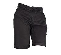 Herrlicher Lovely Shorts Chino Bermuda Kurze Hose Damen Straight Fit Stretch, Farbe:schwarz, Hosengrößen:W27