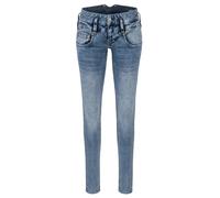 Herrlicher Damen Jeans Hose SlimJeans Pitch Slim Reused Denim After Rain Blue aus Bio-Baumwolle (DE/NL/SE/PL, Bundweite & Schrittlänge, 30, 32, After rain)