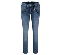 Slim-fit-Jeans HERRLICHER "Pitch Slim Denim Stretch", Damen, Gr. 34, Länge 30, blau (snake blau), Denim/Jeans, Obermaterial: 98% Baumwolle, 2% Elasthan, slim fit, Jeans Slim-fit-Jeans, mit niedriger T