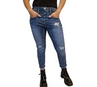 Herrlicher, Shyra Cropped Jeans Comfort mit halb verdeckter Knopfleiste im Destroyed Look (DE/NL/SE/PL, Numerisch, 29, Regular, Regular)