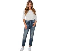 Herrlicher SHYRA Cropped Jeans MIT FARBKLECKSEN Destroy AUS Bio-Baumwolle Größe 30, Farbe Spotted Blue