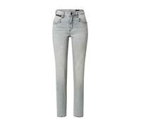 Herrlicher Stretchjeans Piper Hi Straight Fit High Waist Damen Denim, Farbe:hellgrau, Hosengrößen:W28, Hosenlänge:L32