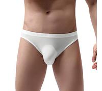 Herrn Slips Einfarbig Unterhosen Männer Baumwolle Slip Unterwäsche Microfaser Sportslip Tanga String Stretch Atmungsaktiv Herrenslips Mit Weichbund Eingriff Männer Unterwäsche Weiß S