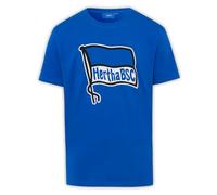 Hertha BSC Kinder T-Shirt Shirt Logo Blau Kids, DE/NL/SE/PL, Numerisch, 122, 128, Regular