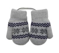 HERUAI 0-3 Jahre Baby Winter Hängende Handschuhe Fäustlinge Warm Kinderhandsche Fausthandschuh mit Schnur Outdoor Winterhandschuhe Strickhandschuh für Jungen Mädchen
