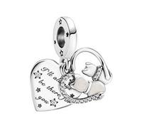 Pandora Schmuck 799546C01 Silber Charm-Anhänger Katzen und Herzen